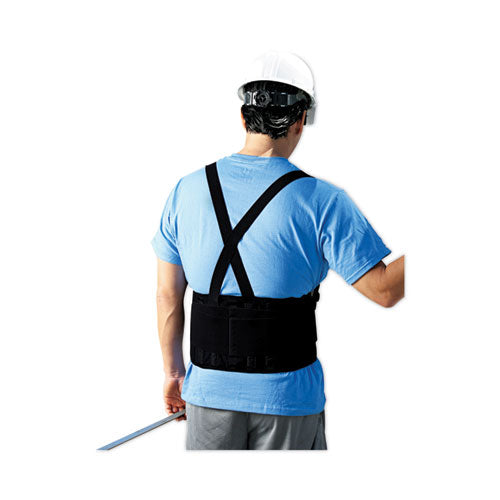 Work Belt With Removable Suspenders, One Size Fits All, Up To 48" Waist Size, Black