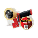 Packaging Tape Dispenser With Two Rolls Of Tape, 3" Core, For Rolls Up To 0.75" X 60 Yds, Red