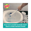 Toilet Scrubber Starter Kit, 1 Handle And 5 Scrubbers, White/blue