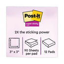 Pads In Playful Primary Collection Colors, 3" X 3", 90 Sheets/pad, 12 Pads/pack