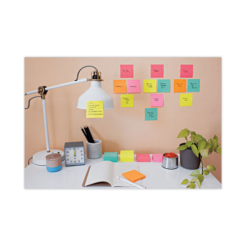 Self-stick Notes Office Pack, 3" X 3", Supernova Neons Collection Colors, 90 Sheets/pad, 24 Pads/pack