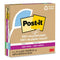100% Recycled Paper Super Sticky Notes, Ruled, 4" X 4", Oasis, 70 Sheets/pad, 3 Pads/pack