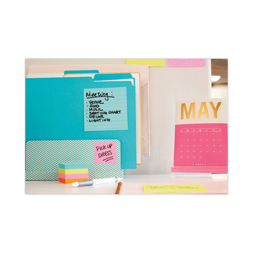 Pop-up Notes Refill, Note Ruled, 4" X 4", Aqua Wave, 90 Sheets/pad, 5 Pads/pack