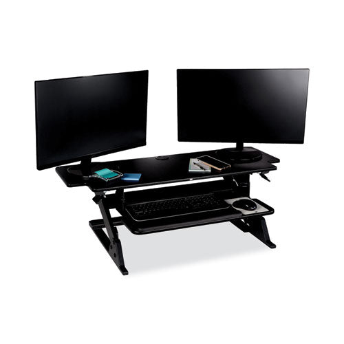 Precision Standing Desk, 42" X 23.2" X 6.2" To 20", Black