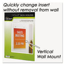 Clear Plastic Sign Holder, Wall Mount, 11 X 17