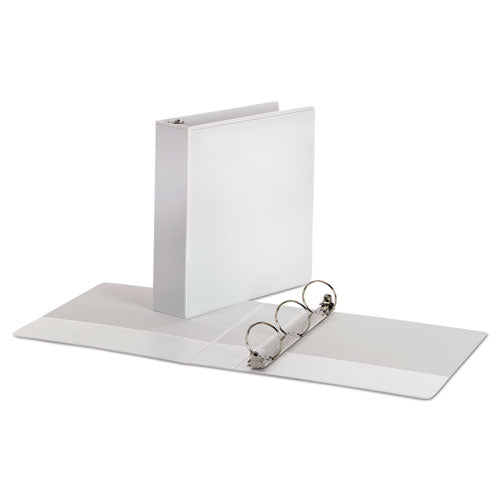 Economy Round Ring View Binder, 3 Rings, 2" Capacity, 11 X 8.5, White