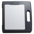 Portable Dry Erase Clipboard Case, 0.5" Clip Capacity, Holds 8.5 X 11 Sheets, Charcoal