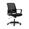 Mesh Mid-back Chair, Supports Up To 225 Lb, 17" To 21.5" Seat Height, Black