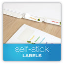 Custom Label Tab Dividers With Self-adhesive Tab Labels, 5-tab, 11 X 8.5, White, 5 Sets