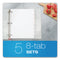 Custom Label Tab Dividers With Self-adhesive Tab Labels, 8-tab, 11 X 8.5, White, 5 Sets
