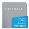 High Gloss Laminated Paperboard Folder, 100-sheet Capacity, 11 X 8.5, Gray, 25/box