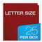 High Gloss Laminated Paperboard Folder, 100-sheet Capacity, 11 X 8.5, Crimson, 25/box