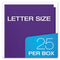 High Gloss Laminated Paperboard Folder, 100-sheet Capacity, 11 X 8.5, Purple, 25/box