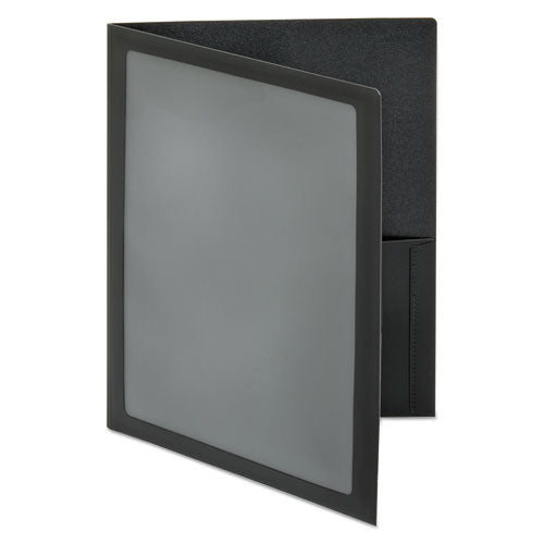 Viewfolio Polypropylene Portfolio, 100-sheet Capacity, 11 X 8.5, Clear/black