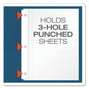 Twin-pocket Folders With 3 Fasteners, 0.5" Capacity, 11 X 8.5, Blue, 25/box