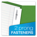 Twin-pocket Folders With 3 Fasteners, 0.5" Capacity, 11 X 8.5, Green, 25/box