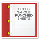 Twin-pocket Folders With 3 Fasteners, 0.5" Capacity, 11 X 8.5, Red, 25/box