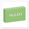 Ruled Index Cards, 3 X 5, Green, 100/pack