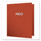Earthwise By Oxford 100% Recycled Paper Twin-pocket Portfolio, 100-sheet Capacity, 11 X 8.5, Red, 25/box