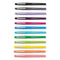 Point Guard Flair Felt Tip Porous Point Pen, Stick, Medium 0.7 Mm, Assorted Tropical Vacation Ink And Barrel Colors, Dozen