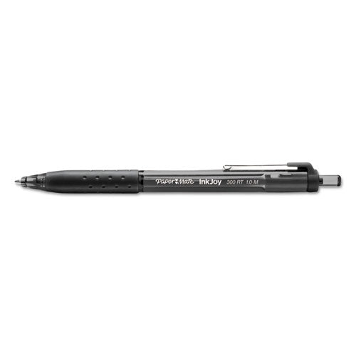 Inkjoy 300 Rt Ballpoint Pen, Refillable, Retractable, Medium 1 Mm, Black Ink, Smoke Barrel, 36/box