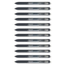 Inkjoy Gel Pen, Retractable, Medium 0.7 Mm, Black Ink, Black Barrel, Dozen