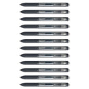 Inkjoy Gel Pen, Retractable, Medium 0.7 Mm, Black Ink, Black Barrel, Dozen