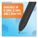 Inkjoy Gel Pen, Retractable, Medium 0.7 Mm, Black Ink, Black Barrel, Dozen