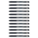 Inkjoy Gel Pen, Retractable, Micro 0.5 Mm, Black Ink, Black Barrel, Dozen