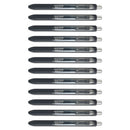 Inkjoy Gel Pen, Retractable, Micro 0.5 Mm, Black Ink, Black Barrel, Dozen