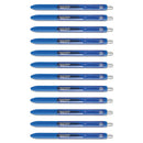 Inkjoy Gel Pen, Retractable, Micro 0.5 Mm, Blue Ink, Blue Barrel, Dozen