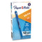 Inkjoy Gel Pen, Retractable, Micro 0.5 Mm, Blue Ink, Blue Barrel, Dozen