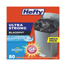 Ultra Strong Blackout Tall-kitchen Drawstring Bags, 13 Gal, 0.9 Mil, 23.75" X 24.88", Black, 80 Bags/box, 3 Boxes/carton