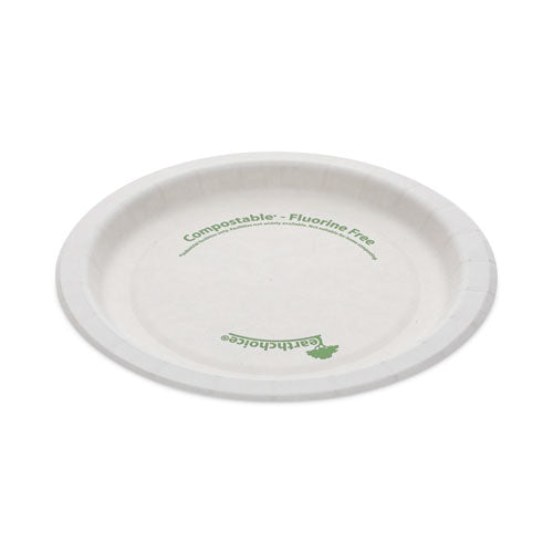 Earthchoice Pressware Compostable Dinnerware, Plate, 6" Dia, White, 750/carton