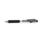 Wow! Gel Pen, Retractable, Medium 0.7 Mm, Black Ink, Clear/black Barrel, Dozen