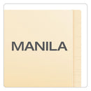 Manila Laminated Spine Shelf File Folders, Straight Tabs, Letter Size, Manila, 100/box