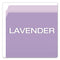 Colored File Folders, Straight Tabs, Letter Size, Lavender/light Lavender, 100/box