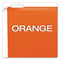 Extra Capacity Reinforced Hanging File Folders With Box Bottom, 2" Capacity, Letter Size, 1/5-cut Tabs, Orange, 25/box