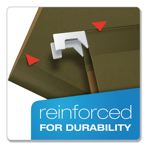 Ready-tab Reinforced Hanging File Folders, Letter Size, 1/3-cut Tabs, Standard Green, 25/box