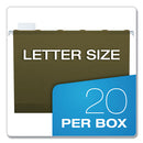 Ready-tab Reinforced Hanging File Folders, Letter Size, 1/3-cut Tabs, Standard Green, 25/box