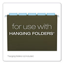 Transparent Colored Tabs For Hanging File Folders, 1/5-cut, Blue, 2" Wide, 25/pack