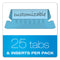 Transparent Colored Tabs For Hanging File Folders, 1/5-cut, Blue, 2" Wide, 25/pack