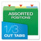 Double Stuff File Folders, 1/3-cut Tabs: Assorted, Letter Size, Assorted Colors, 50/pack