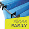 Surehook Reinforced Extra-capacity Hanging Box File, 1 Section, 2" Capacity, Letter Size, 1/5-cut Tabs, Blue, 25/box