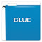 Surehook Hanging Folders, Legal Size, 1/5-cut Tabs, Blue, 20/box