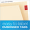 Smartshield End Tab Fastener Folders, 1 Fastener, Letter Size, Manila Exterior, 50/box