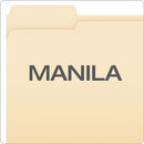 Manila File Folders, 1/3-cut Tabs: Left Position, Letter Size, 0.75" Expansion, Manila, 100/box