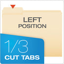 Manila File Folders, 1/3-cut Tabs: Left Position, Letter Size, 0.75" Expansion, Manila, 100/box