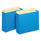 File Cabinet Pockets, 3.5" Expansion, Letter Size, Blue, 10/box