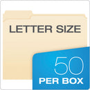 Manila Fastener Folders, 1/3-cut Tabs, 1 Fastener, Letter Size, Manila Exterior, 50/box